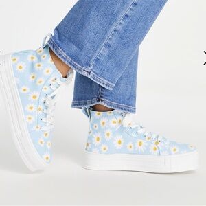 ASOS Daisy Street Blue Daisy High-Top Sneakers Womens sz 9